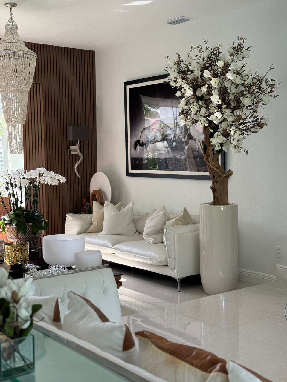Composition Magnolia · Édition Bordeaux, beige brillant