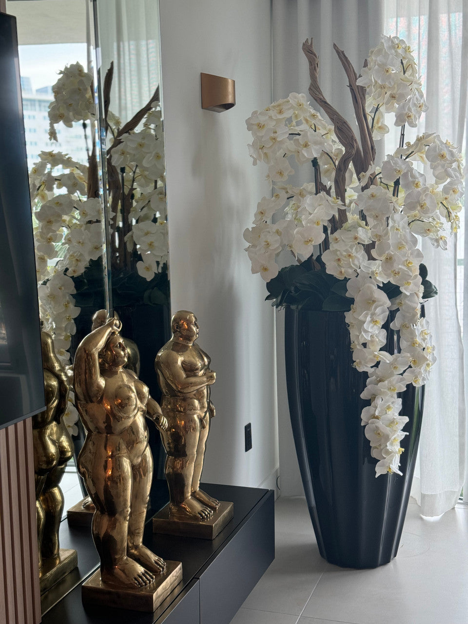 Composition Feuillage — Collection Deauville, blanc brillant